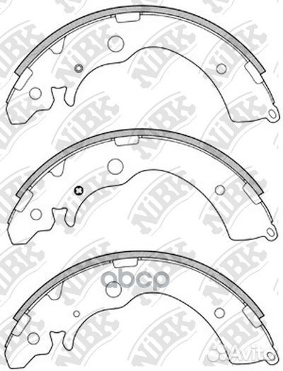 Колодки тормозные барабанные зад FN5524 NiBK