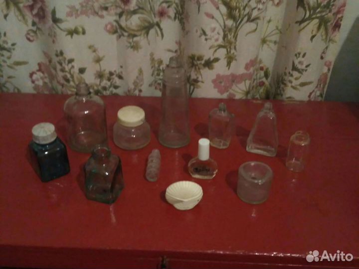 Винтажные пузырьки,чернильница старинная