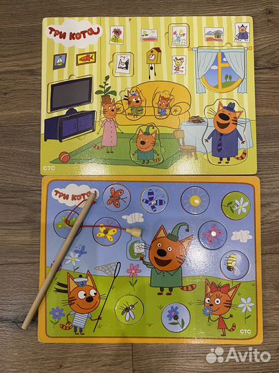 Три кота пазл + магнитная рыбалка