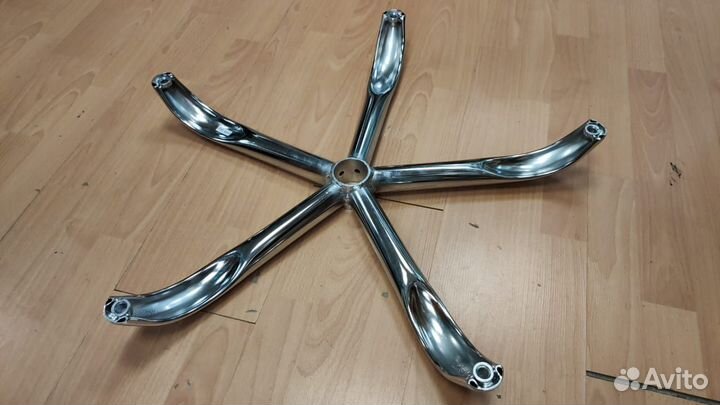 Крестовина новая кресла, сталь хромированная