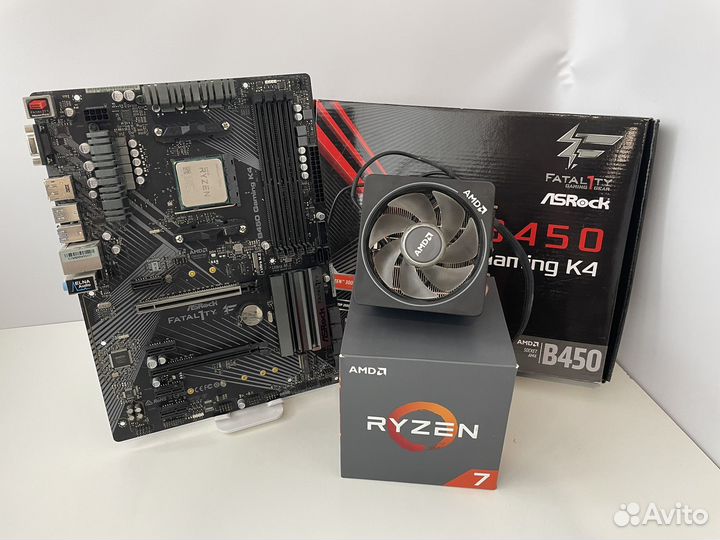 Комплект B450, Ryzen 7 2700x Box