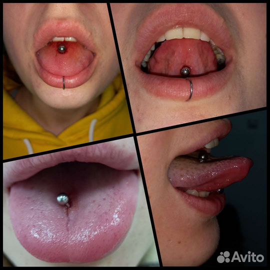 Пирсинг пупка, носа, губ, бровей, ушей