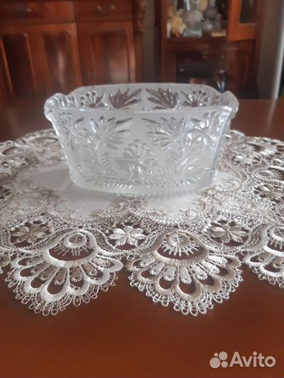 Ваза для салата хрусталь СССР