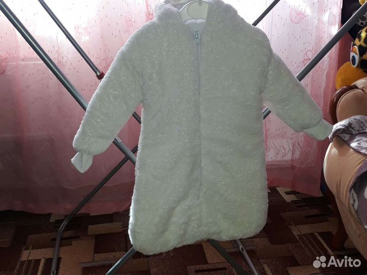 Плюшевый конверт для новорождённого