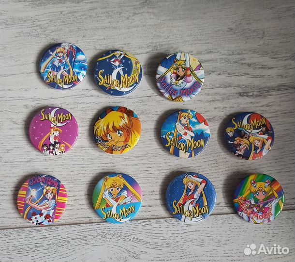 Значки с Сейлор Мун из 90-х