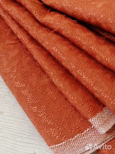 Отрез ткани хлопок кирза кружевная Шторная СССР