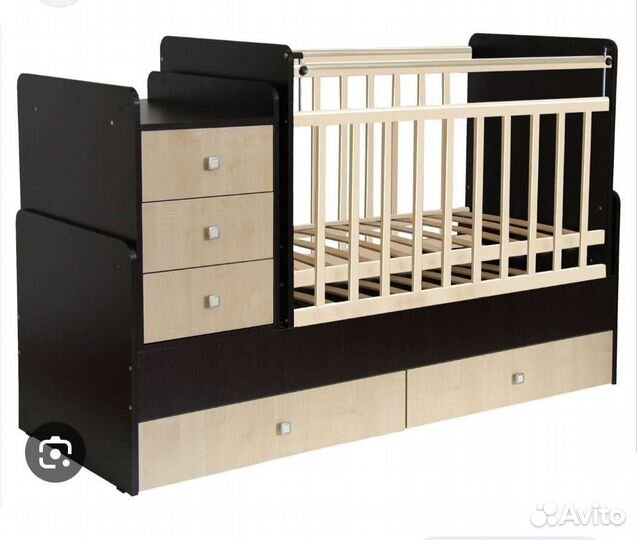 Детская кровать трансформер с маятником Фея