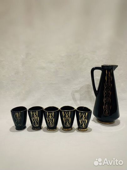 Графин с рюмками СССР. Глина