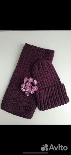 Шапка и снуд ручная работа