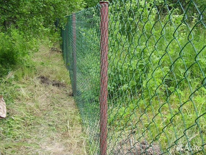 Забор из сетки рабицы