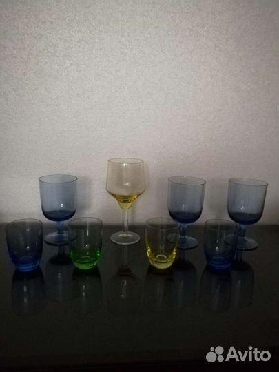 Цветной набор СССР из тонкого стекла