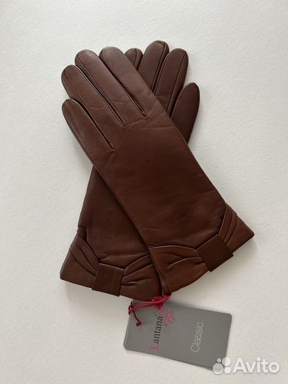 Перчатки женские кожаные новые