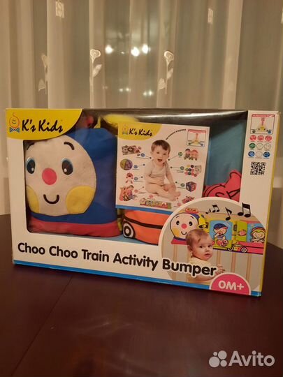 Бампер на кроватку музыкальный. Поезд