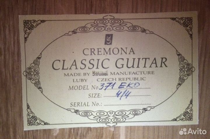 Сremona classic guitar 371 4/4