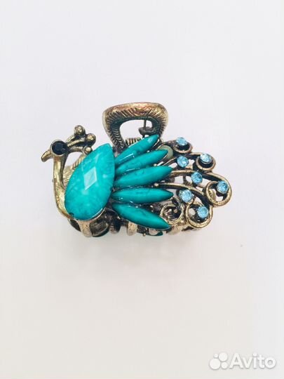 Заколка Павлин