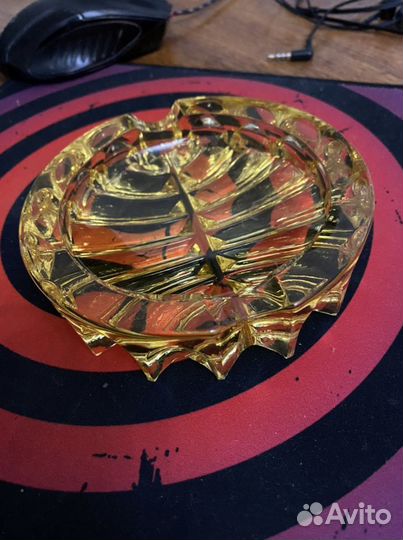 Пепельница цветное стекло СССР, шкатулка 