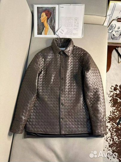 Кожаная рубашка Bottega Veneta