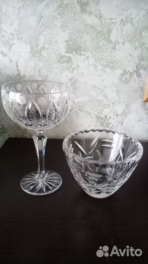 Хрустальные вазы конфетницы