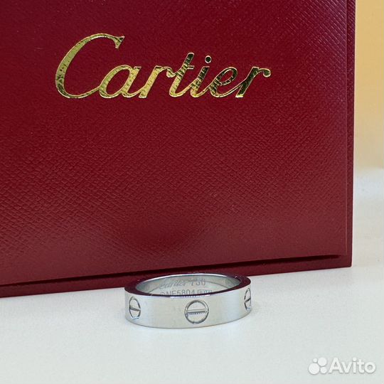 Cartier love кольцо серебряное