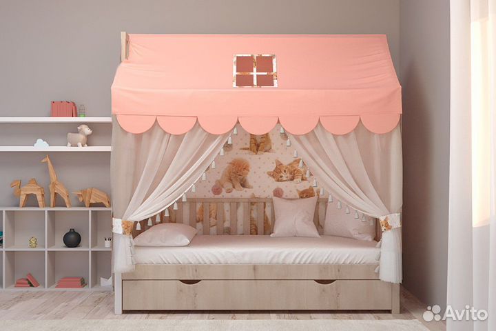 Балдахин на кровать домик