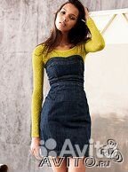 Джинсовый сарафан Strapless stretch denim dress VS