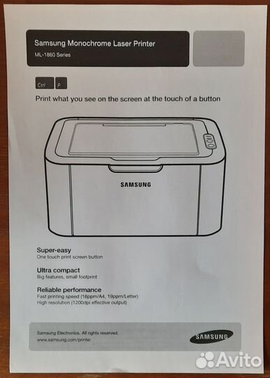Принтер Samsung ml-1865