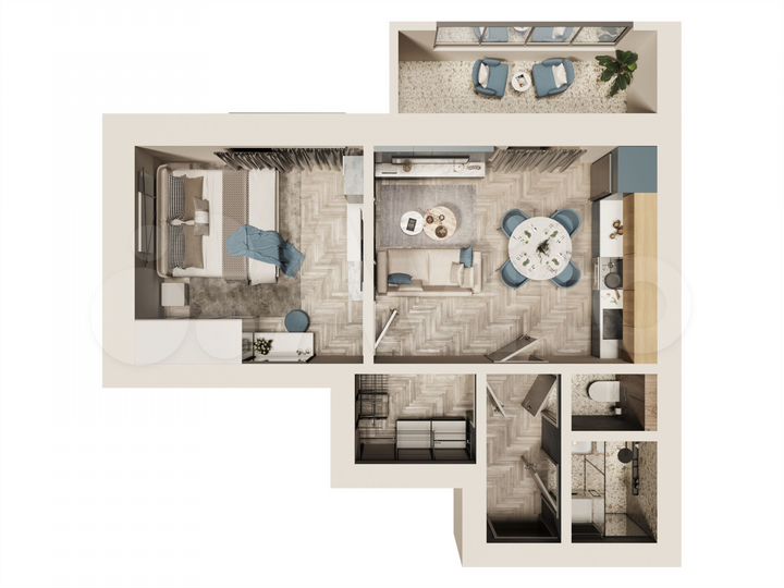 1-к. квартира, 38,9 м², 2/9 эт.