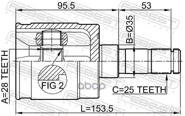 Шрус внутренний перед лев 0311gdlh Febest