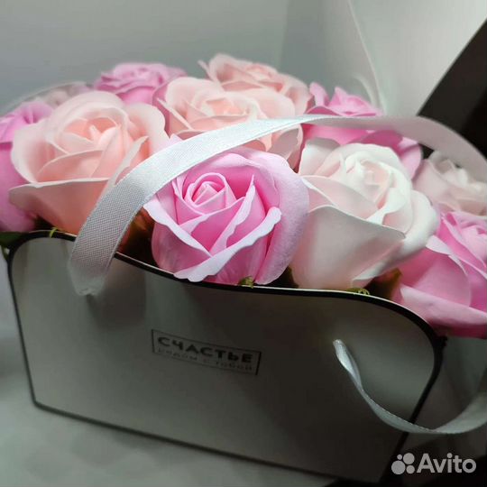 Букет из мыльных роз