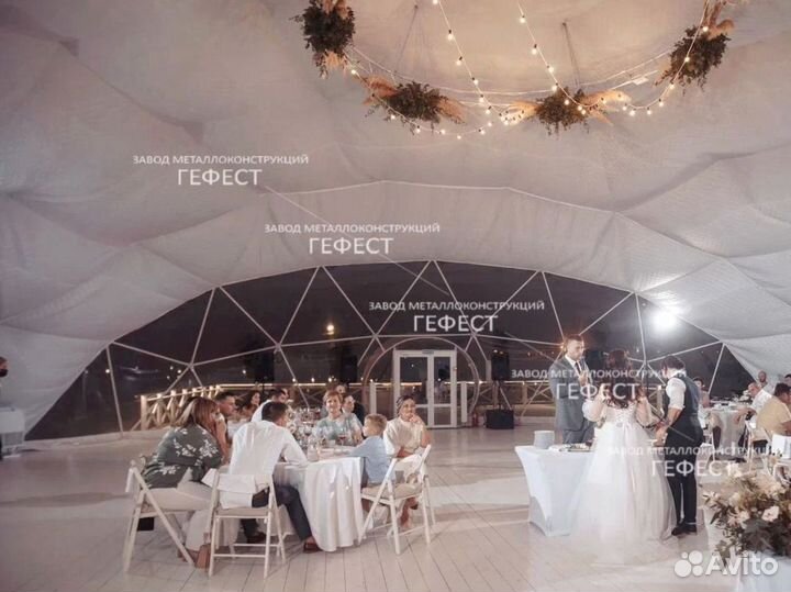 Шатер прозрачный для банкетов на 100 человек