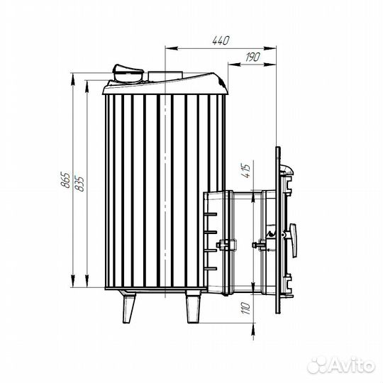 Печь Для Бани Атмосфера XL+ ламели «Талькохлорит»