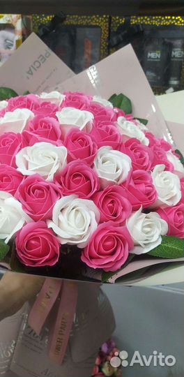 Букет из мыльных роз