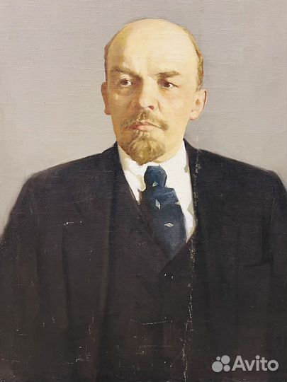 Портрет Ленин Холст Масло СССР 1967 год 87х67