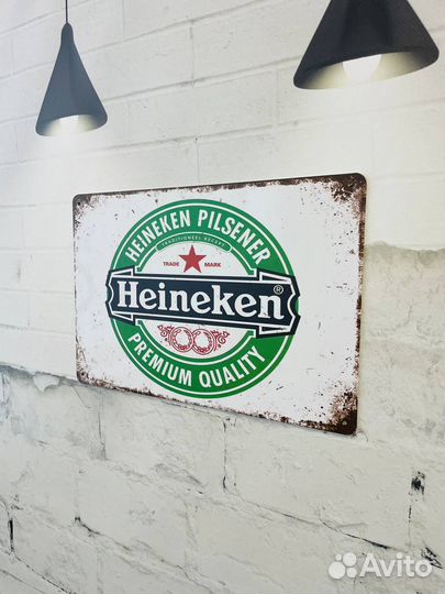 Декор на стену табличка Heineken Beer