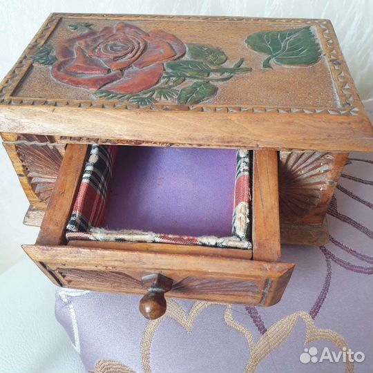 Шкатулка деревянная старинная