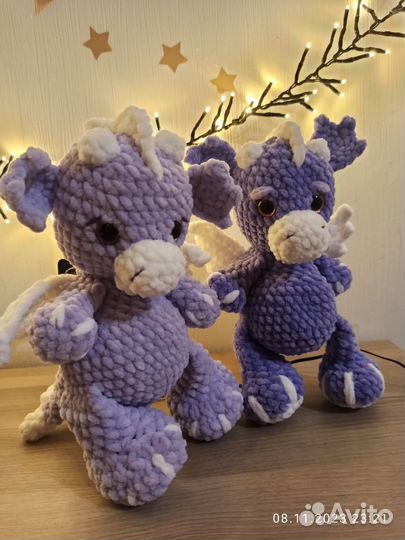 Вязаный Дракоша. Ручная работа