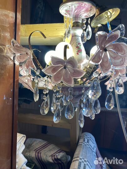 Люстра хрустальная винтаж