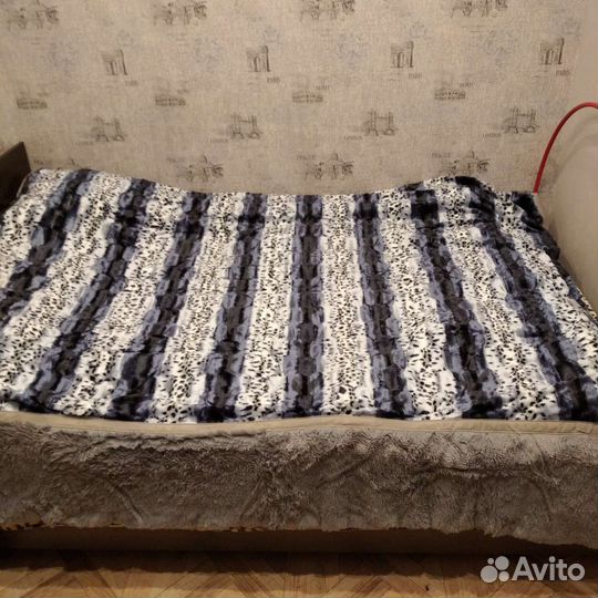 Плед-покрывало евро/норка-травка