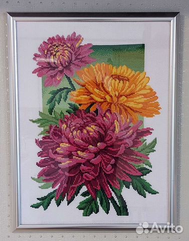Картина вышивка крестом цветы