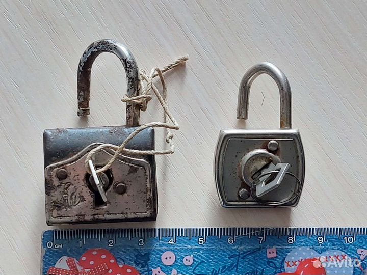Замок навесной СССР маленький 2 шт