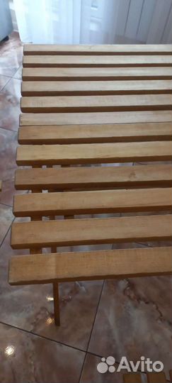 Стол кемпенговый (+3 стула) деревянный складной