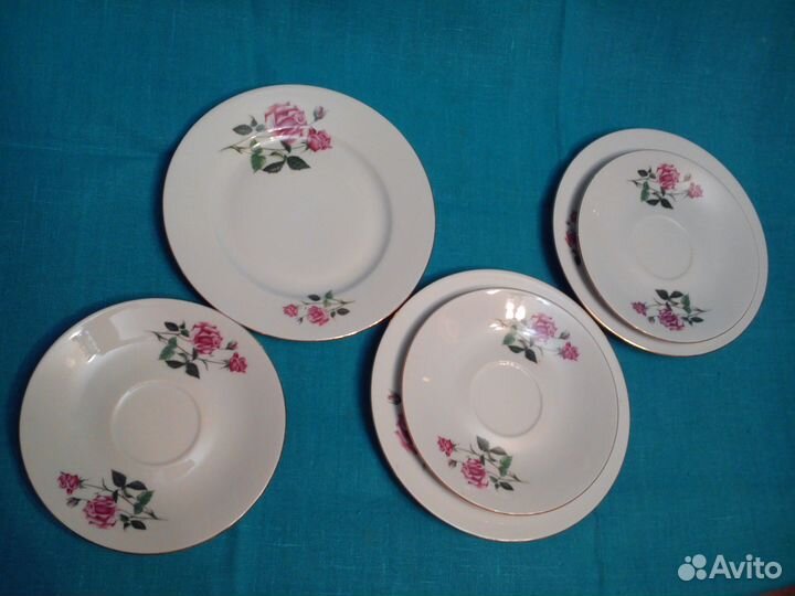 Тарелки от чайного сервиза Чехословакия (Bohemia)