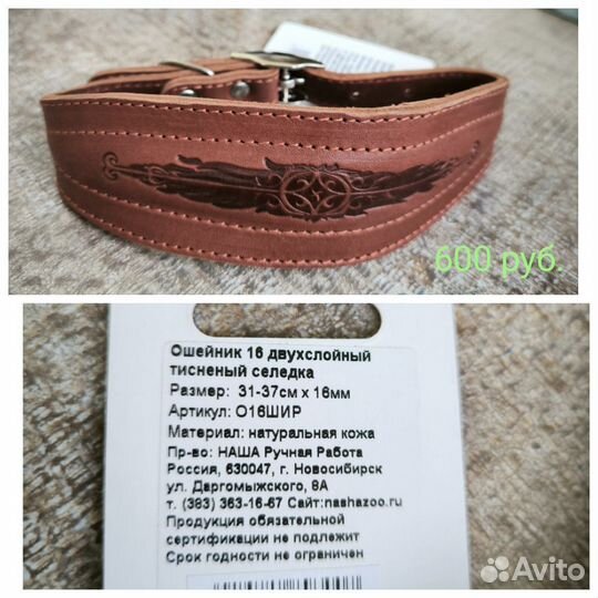 Ошейники, шлейки для собак