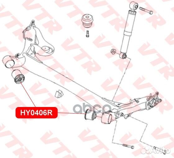 Сайлентблок балки задней подвески HY0406R VTR