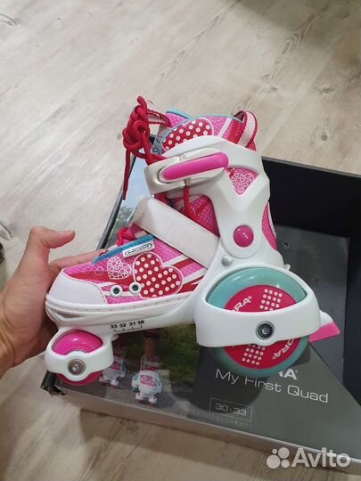Детские раздвижные ролики-квады 30-33