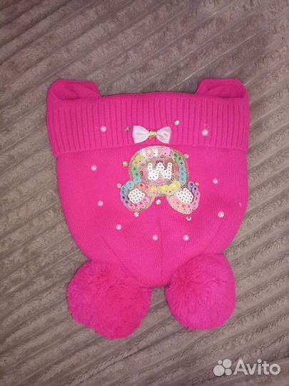 Шапки для девочки 2-4 г