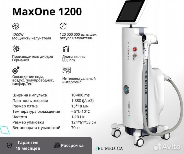 Диодный лазер MaxOne 1200W+ чек лист