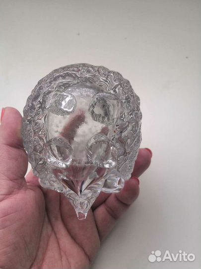 Хрустальный ежик винтажный СССР