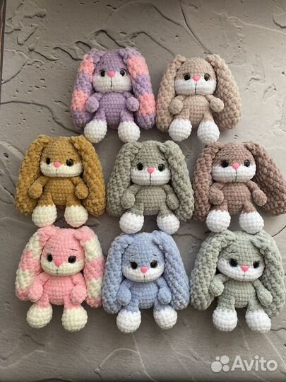 Вязаный зайка ручной работы заказ