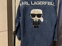 Джинсовая рубашка Karl Lagerfeld удлиненная